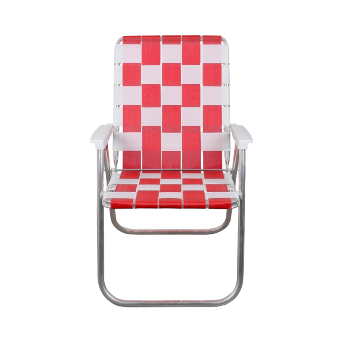 론 체어 클래식 체어 체커보드 레드 화이트(Lawn Chair Classic Chair Checkerboard Red White)