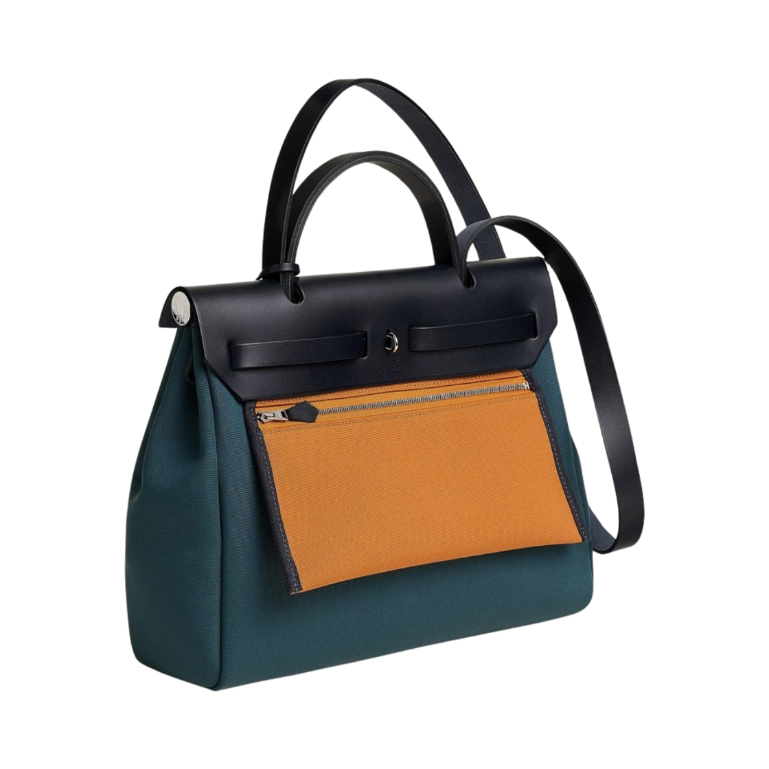 에르메스 에르백 집 31 베르소 백 르투르네 캔버스 & 팔라듐 하드웨어 블루 템페트 세잠 블루 인디고(Hermes Herbag Zip 31 Verso Bag Retourne Canvas & Palladium Bleu Tempete Sesame Bleu Indigo) - 3