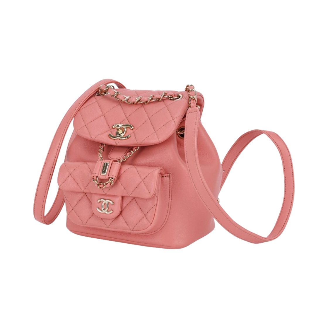 샤넬 스몰 백팩 램스킨 & 골드 메탈 핑크(Chanel Small Backpack Lambskin & Gold Pink) - 3