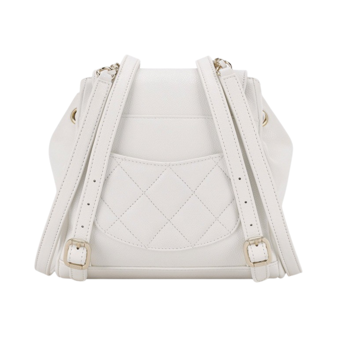 샤넬 스몰 백팩 그레인드 카프스킨 & 골드 메탈 화이트(Chanel Small Backpack Grained Calfskin & Gold White) - 3