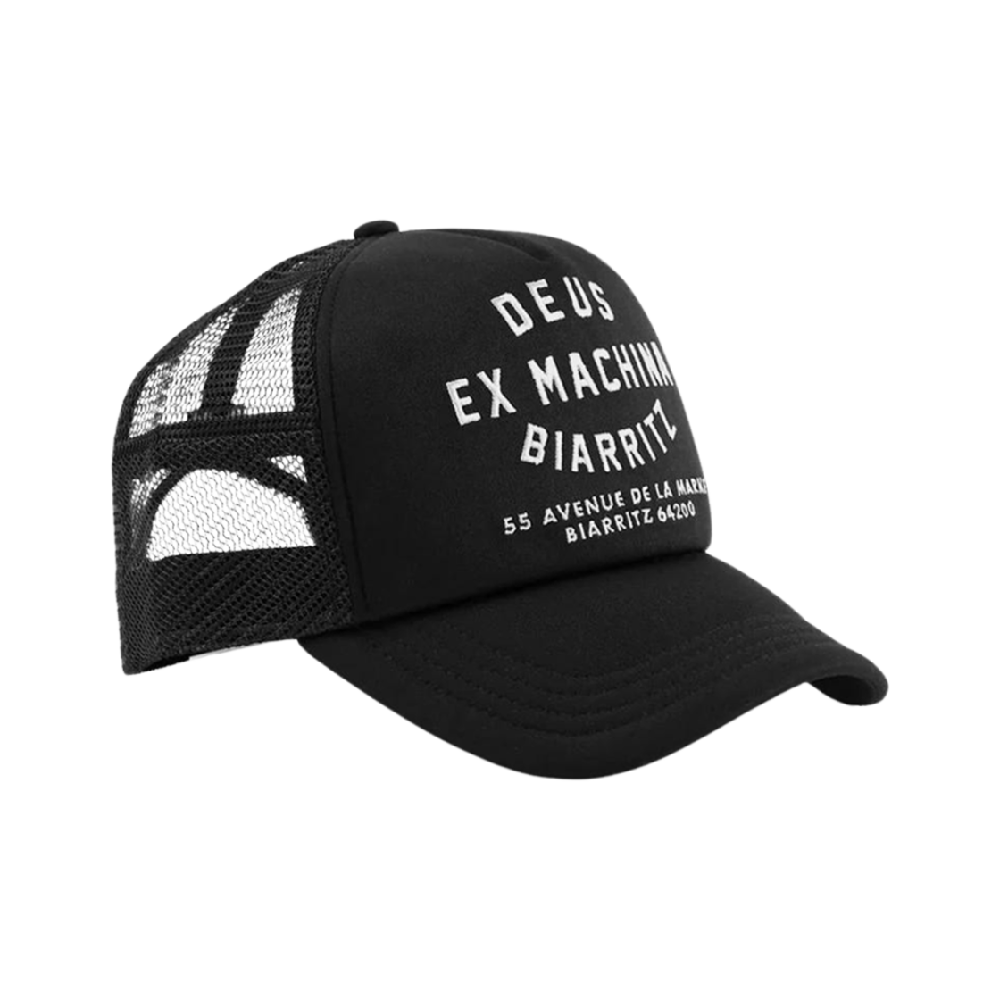 DMF97357-BLK Deus Ex Machina Biarritz Address Trucker Cap Black