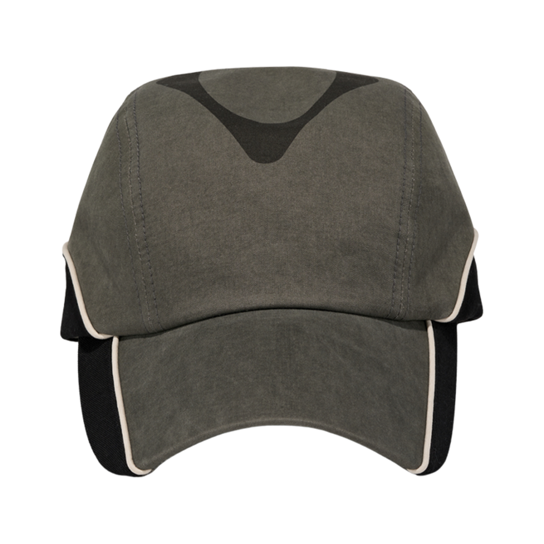 미스치프 롬버스 코튼 캠프 캡 카키 블랙(Mischief Rhombus Cotton Camp Cap Khaki Black)