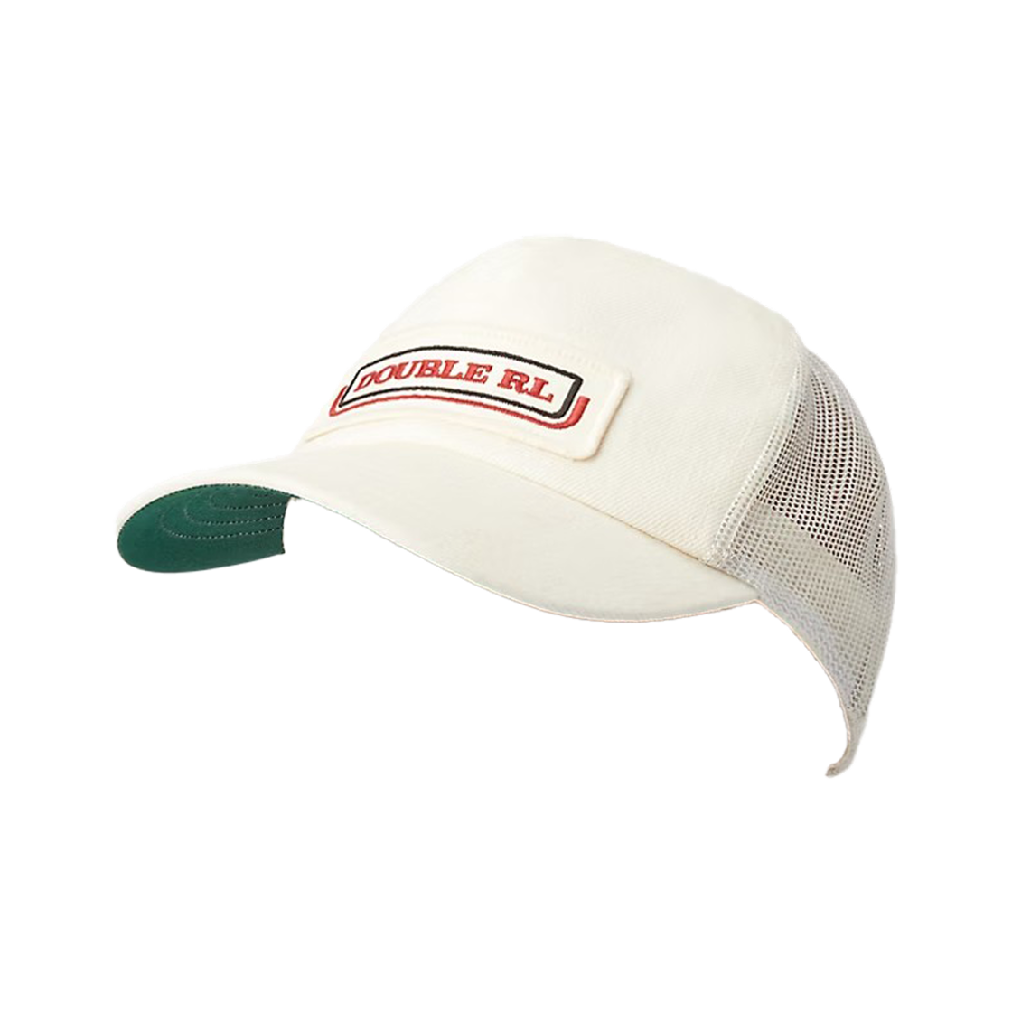 더블알엘 로고 패치 트윌 트러커 캡 화이트(Double RL Logo Patch Twill Trucker Cap White)