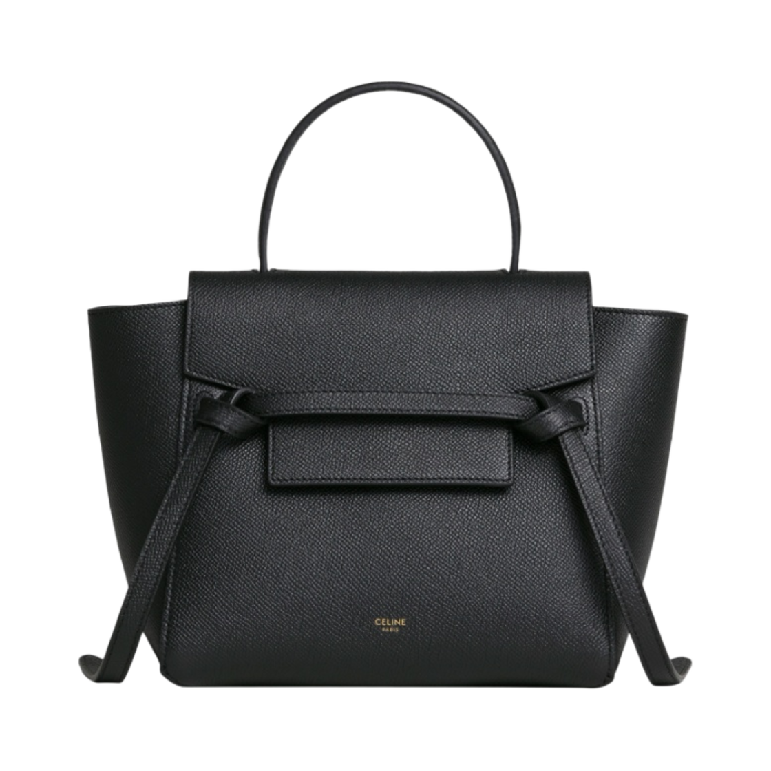 189003ZVA-38NO Celine Nano Belt Bag in Grained Calfskin Black