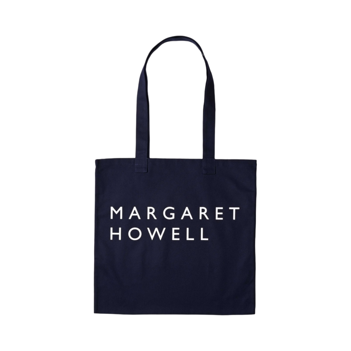 마가렛 호웰 코튼 드릴 로고 백 네이비(Magaret Howell Cotton Drill Logo Bag Navy)
