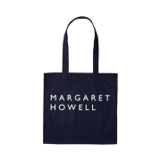 Magaret Howell Cotton Drill Logo Bag Navy