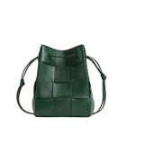 Bottega Veneta Small Leather Cassette Bucket Bag Raintree