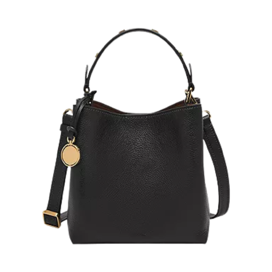ZB11002001 Fossil Jessie Leather Small Bucket Crossbody Bag Black
