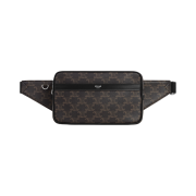 Celine Belt Bag in Triomphe Canvas Calfskin Black