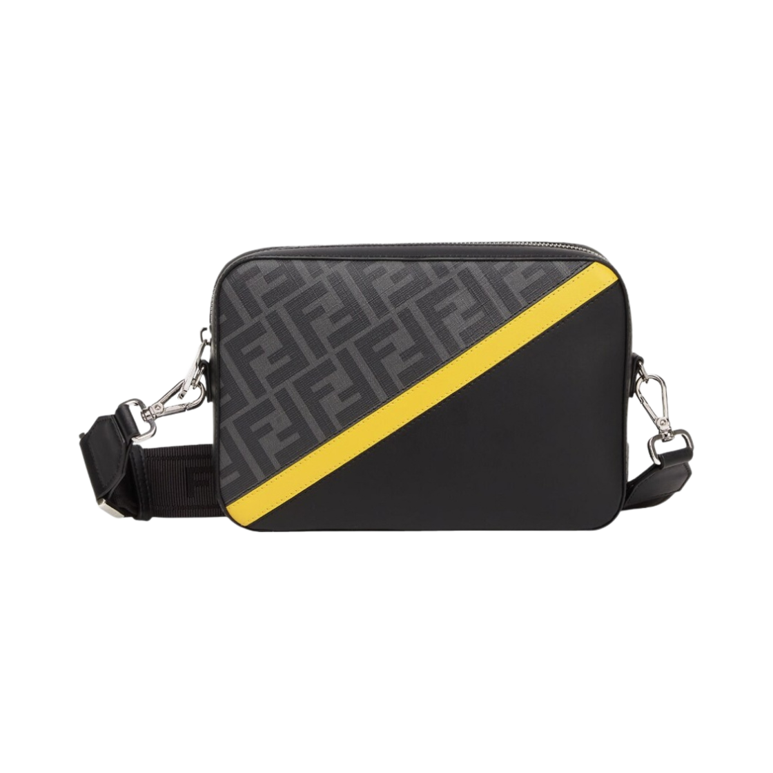 펜디 FF 모티프 텍스처 패브릭 카메라 케이스백 그레이(Fendi Camera Case Bag in Textured Fabric with FF Motif Gray) - 1
