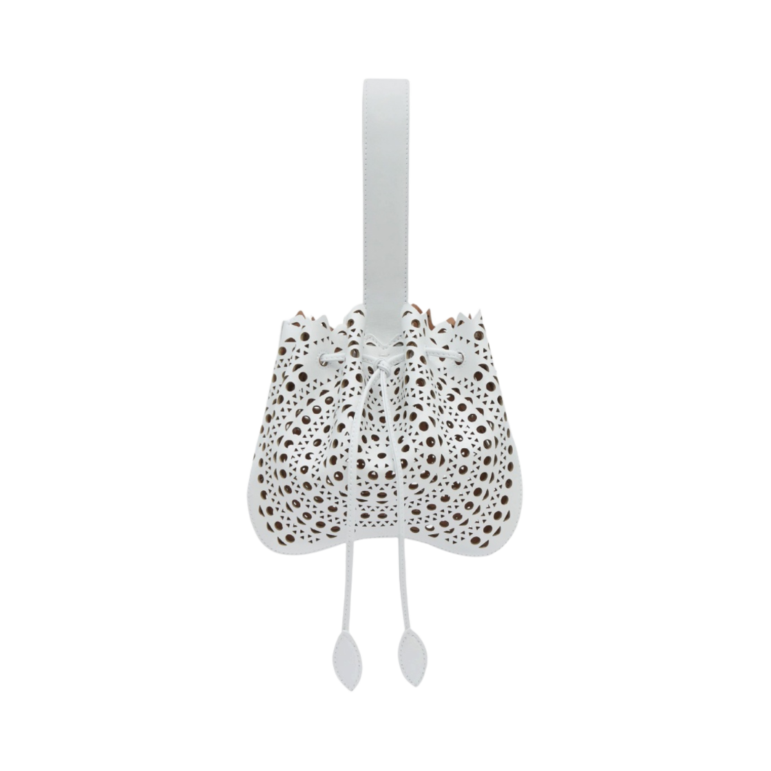 알라이아 뉴 비엔 럭스 카프스킨 로즈 마리 백 옵틱 화이트