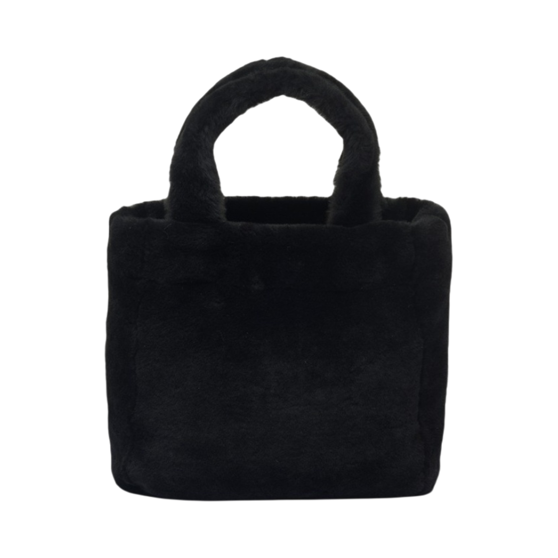 프라다 셔링 토트백 블랙 화이트(Prada Shearling Tote Black White) - 3