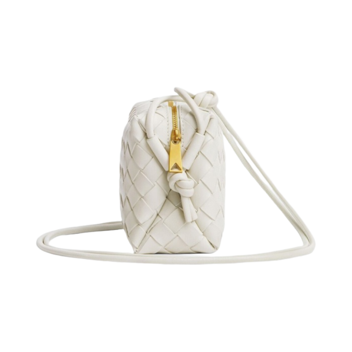 보테가 베네타 미니 레더 루프백 화이트(Bottega Veneta Mini Leather Loop Bag White) - 2