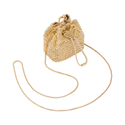 Prada Embellished Satin Mini Pouch Platinum