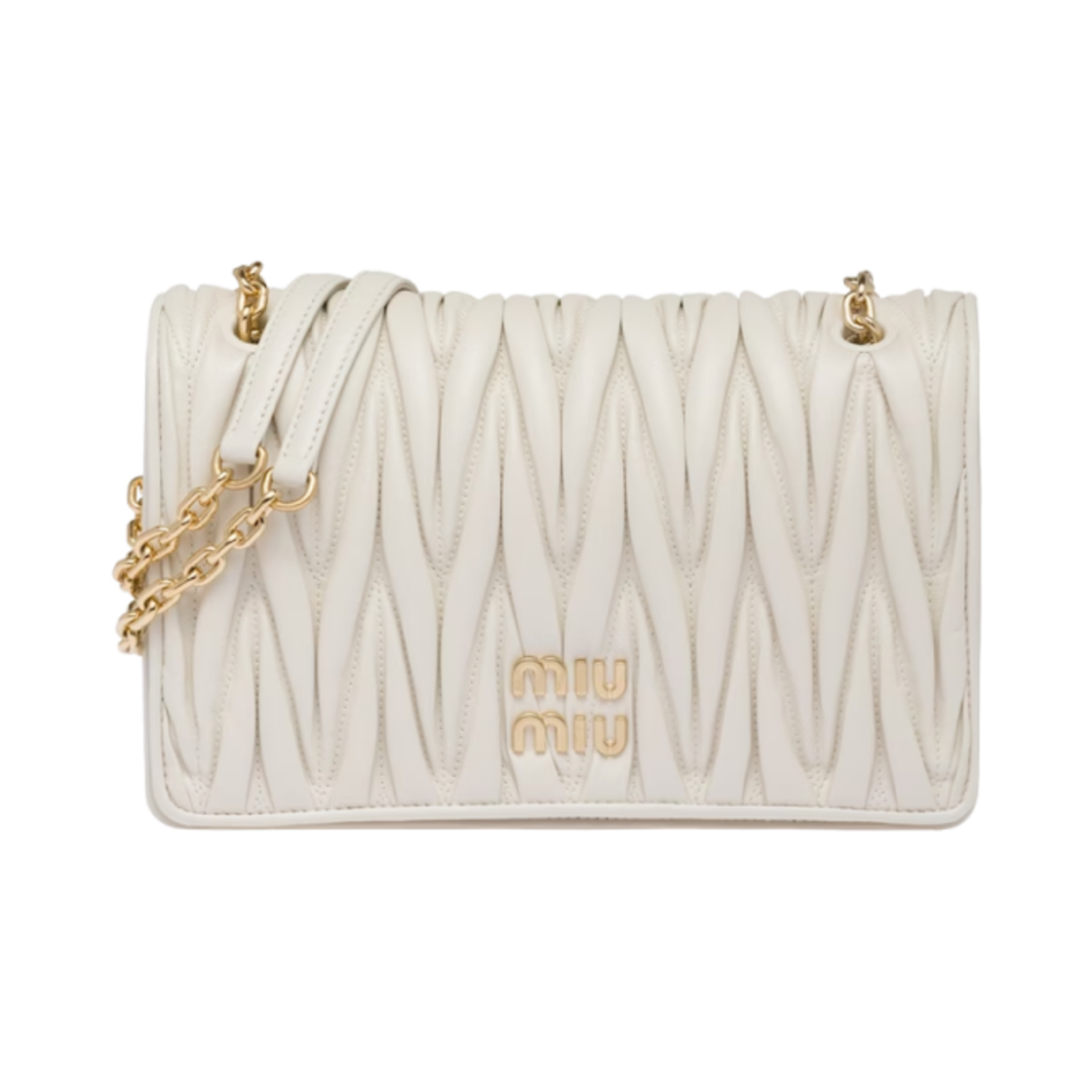 미우 미우 마틀라세 나파 레더 백 화이트(Miu Miu Matelasse Nappa Leather Bag White) - 1