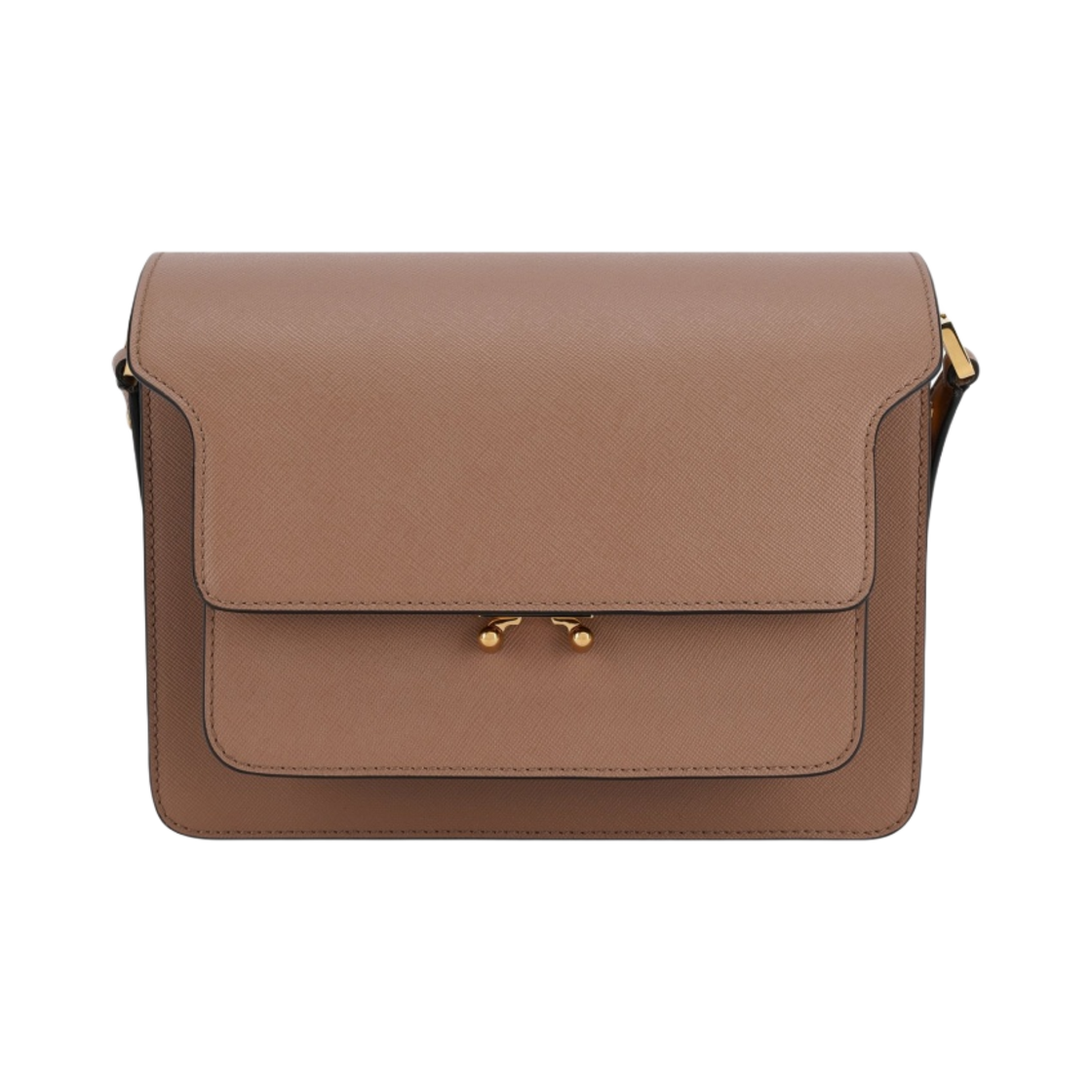 마르니 사피아노 미디움 트렁크백 샌드 브라운(Marni Saffiano Medium Trunk Bag Sand Brown)