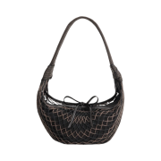 Lemaire Fortune Croissant Filt Bag Polyester Net Marron Glace Black