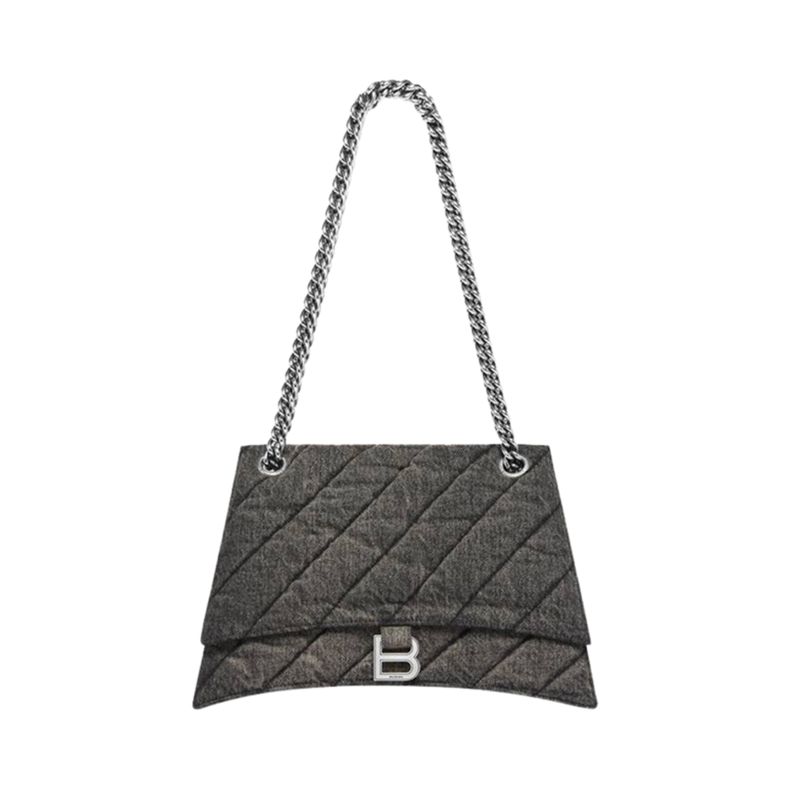 발렌시아가 크러쉬 미디움 체인백 퀼티드 데님 블랙(Balenciaga Crush Medium Chain Bag Quilted Denim Black) - 1