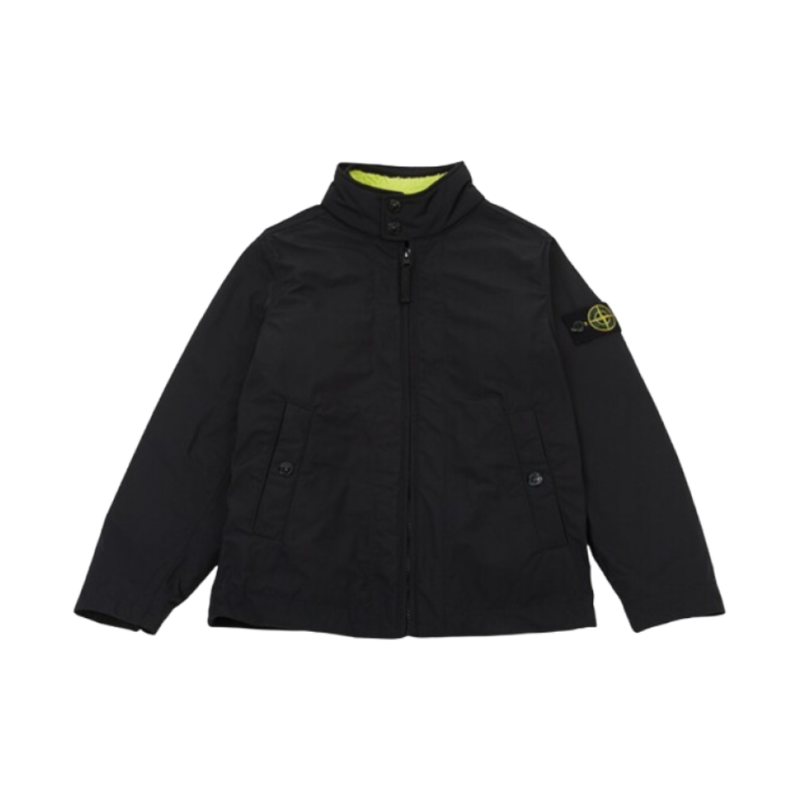 811641537-V0029 (Kids) Stone Island 41537 Polyester Micro Twill Jacket with Reversible Detachable Lining Black - 24FW