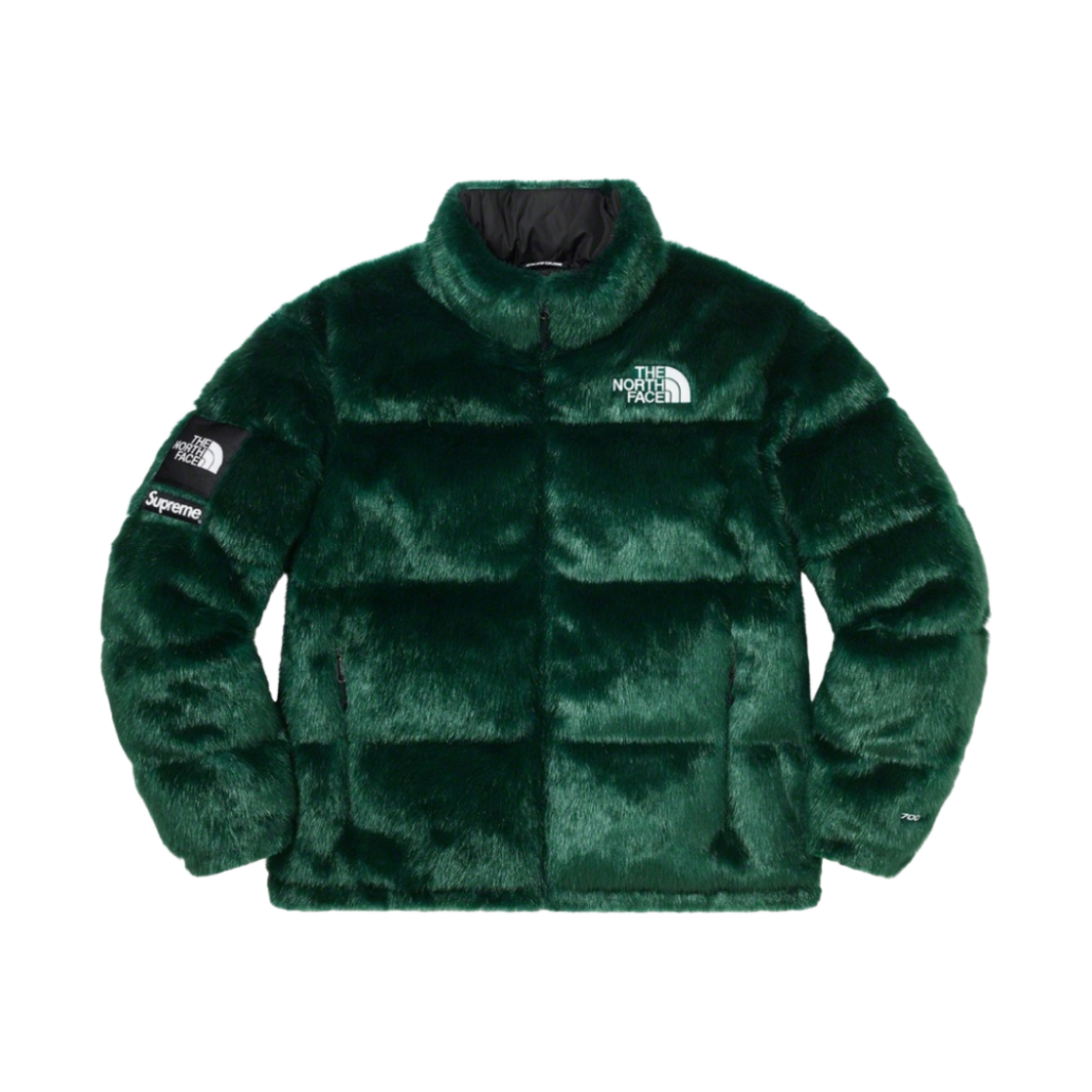 NF0A55VTN3P Supreme x The North Face Faux Fur Nuptse Jacket Green - 20FW