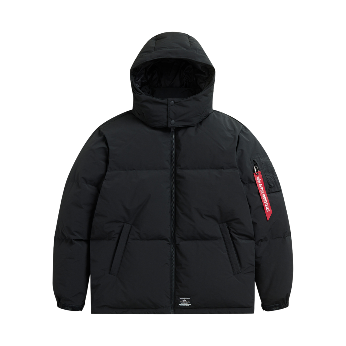알파인더스트리 푸퍼 파카 블랙