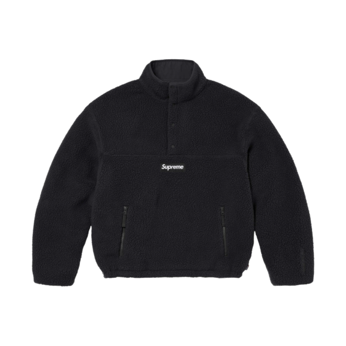 슈프림 폴라텍 셔링 리버시블 풀오버 블랙 - 24FW(Supreme Polartec Shearling Reversible Pullover Black - 24FW)