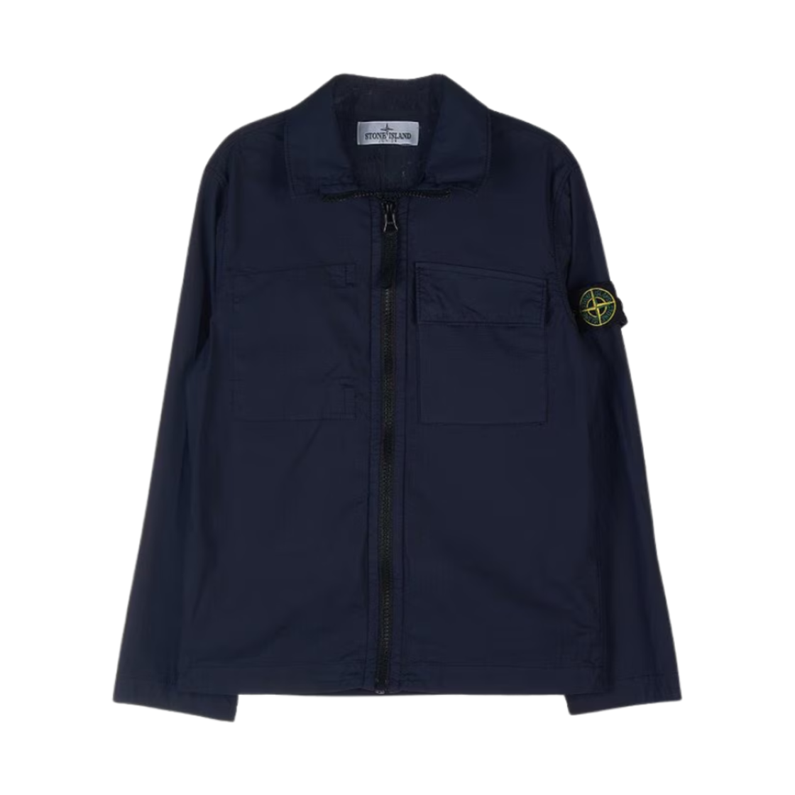761610402-V0020 (Kids) Stone Island 10402 Wappen Logo Pocket Jacket Navy Blue - 22SS
