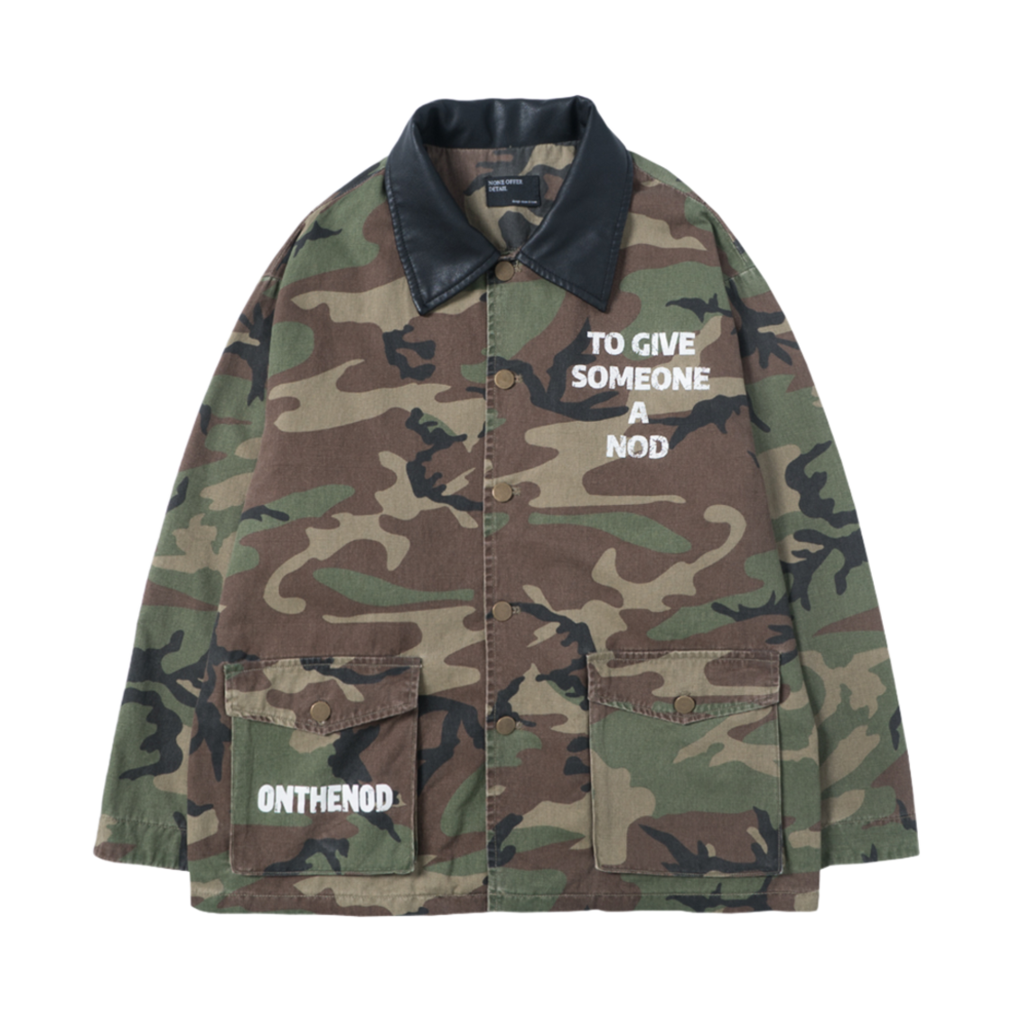 노드 레더 카라 빈티지 자켓 카모(NOD Leather Collar Vintage Jacket Camo)