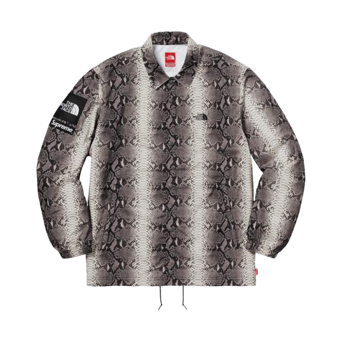 슈프림 x 노스페이스 스네이크스킨 테입드 심 코치 자켓 블랙 - 18SS(Supreme x The North Face Snakeskin Taped Seam Coaches Jacket Black - 18SS)