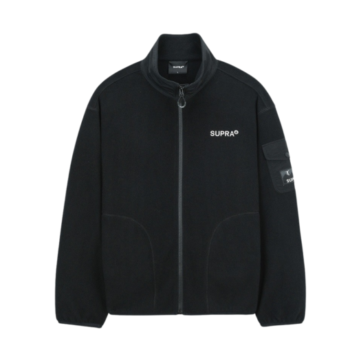 수프라 우븐 포켓 플리스자켓 셋업 블랙