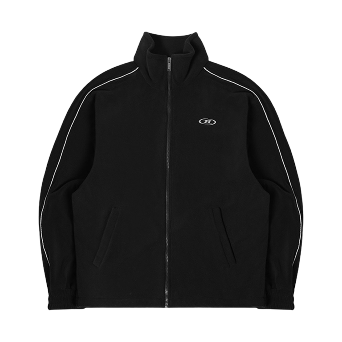 BF3MJK268BK BORN TO WIN Chrome B Fleece Jacket Black - 대표 이미지 #1