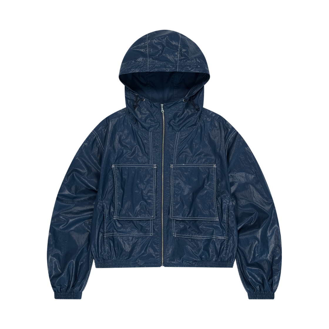 오프그리드 여 코튼 크롭 후드 자켓 블루(OFFGRID Cotton Crop Hood Jacket Woman Blue)