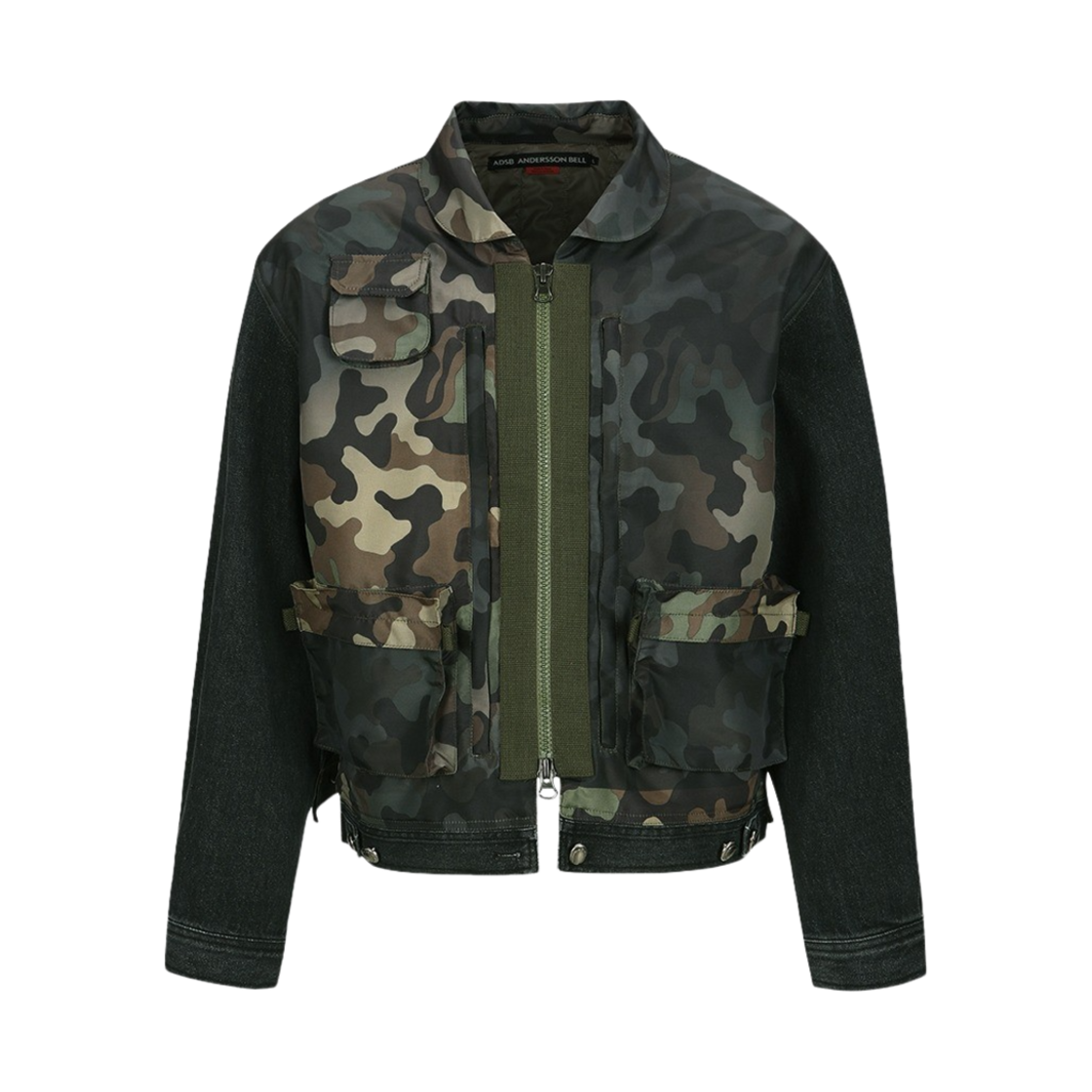 [KREAM 단독] ADSB 앤더슨벨 카모플라주 집업 데님 자켓 블랙([KREAM 단독] ADSB Andersson Bell Camouflage Zip-Up Denim Jacket Black)