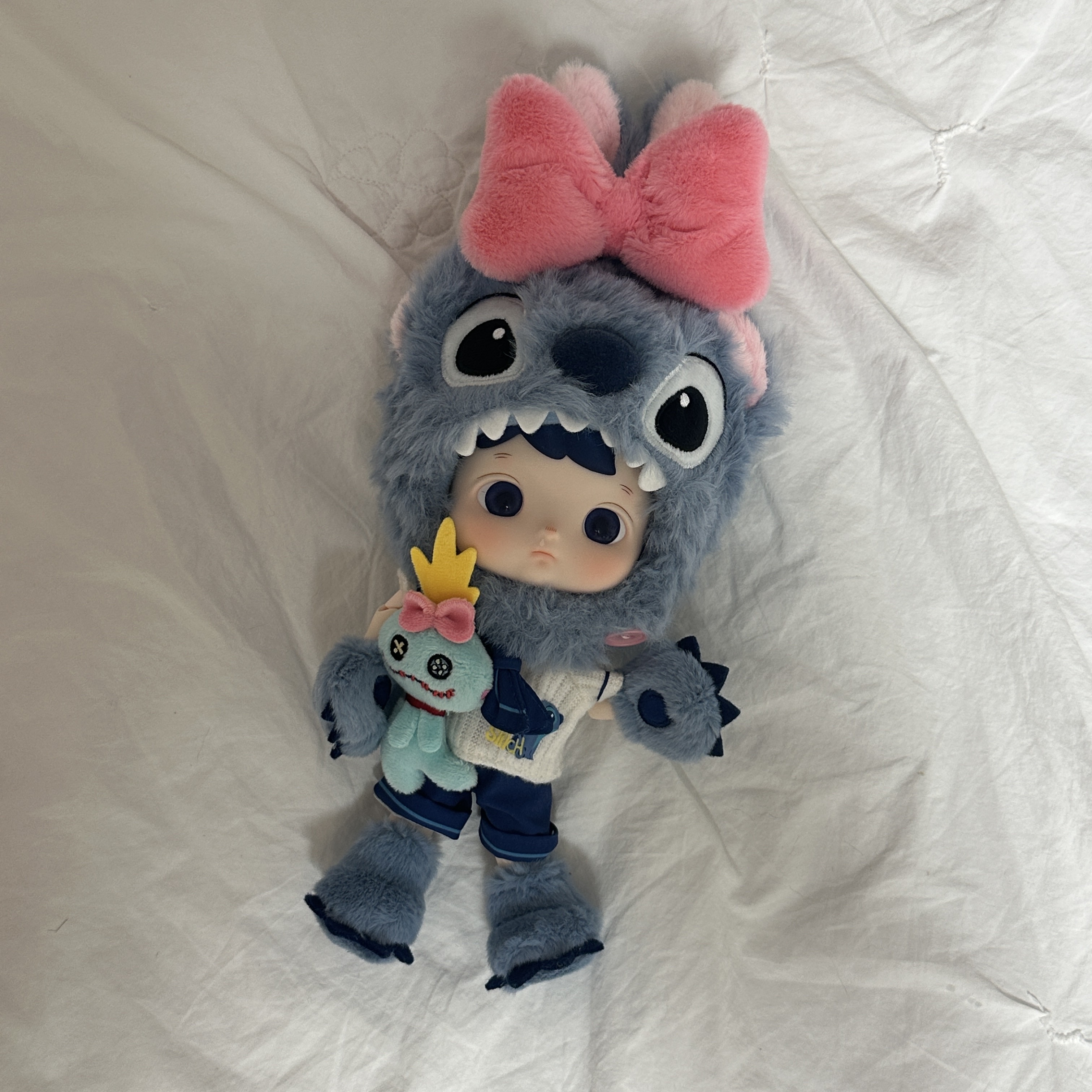 Pop Mart Hacipupu Stitch 1/8 BJD 착용 스타일 - 1
