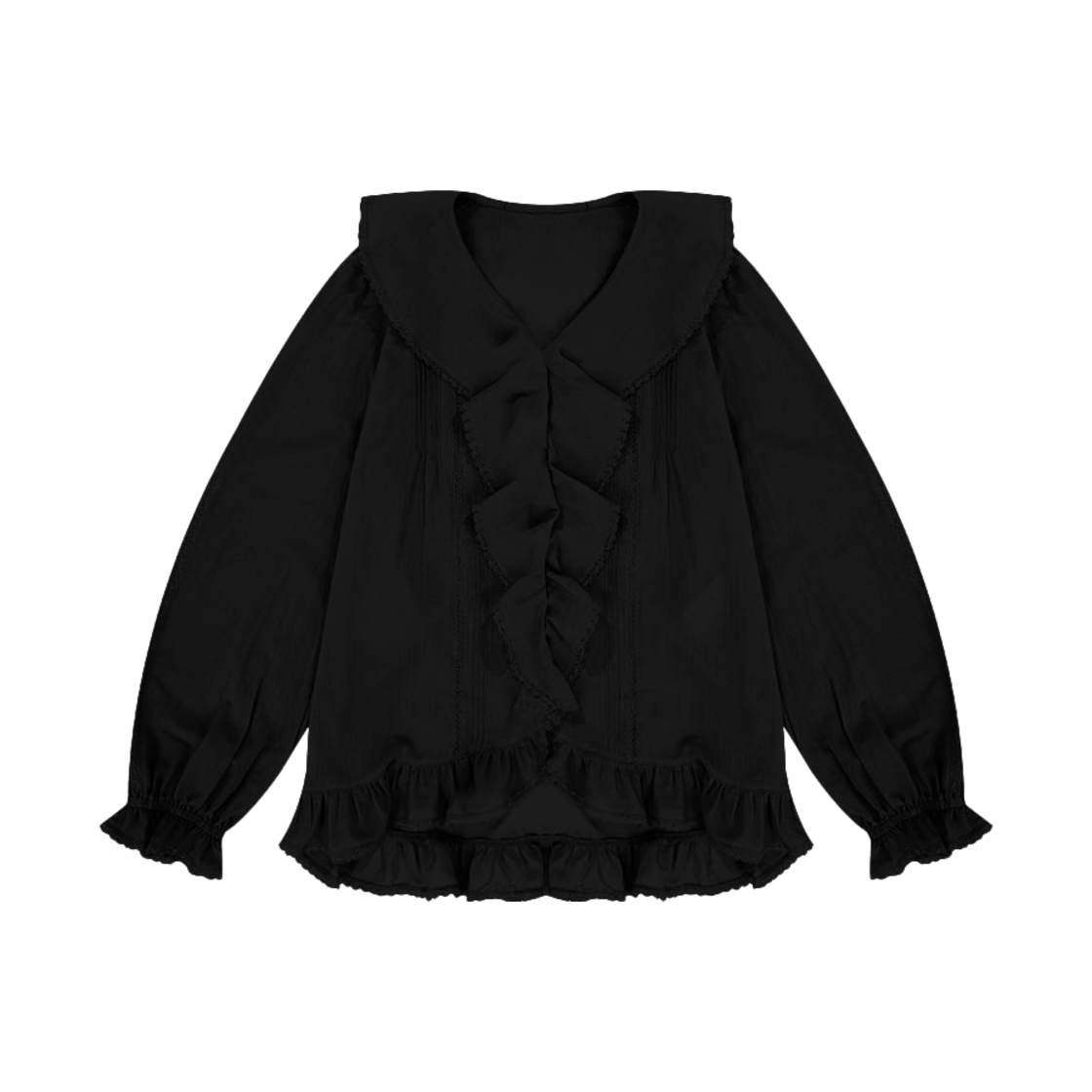 플레따 로브 블라우스 블랙(FLETTA Robe Blouse Black)