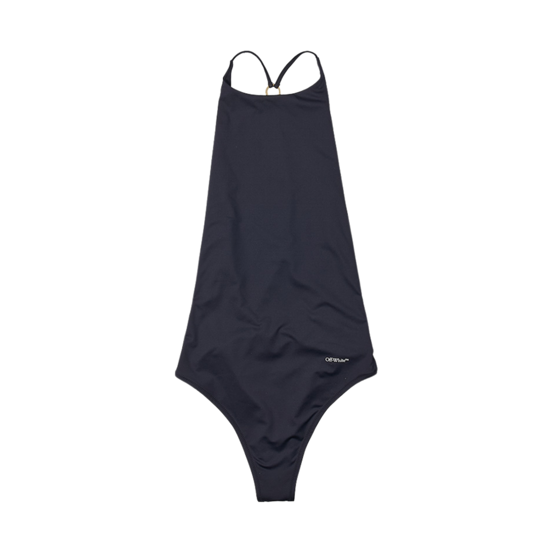 OWFC001S23JER0011001 (W) Off-White Logo Printing Monokini Black White