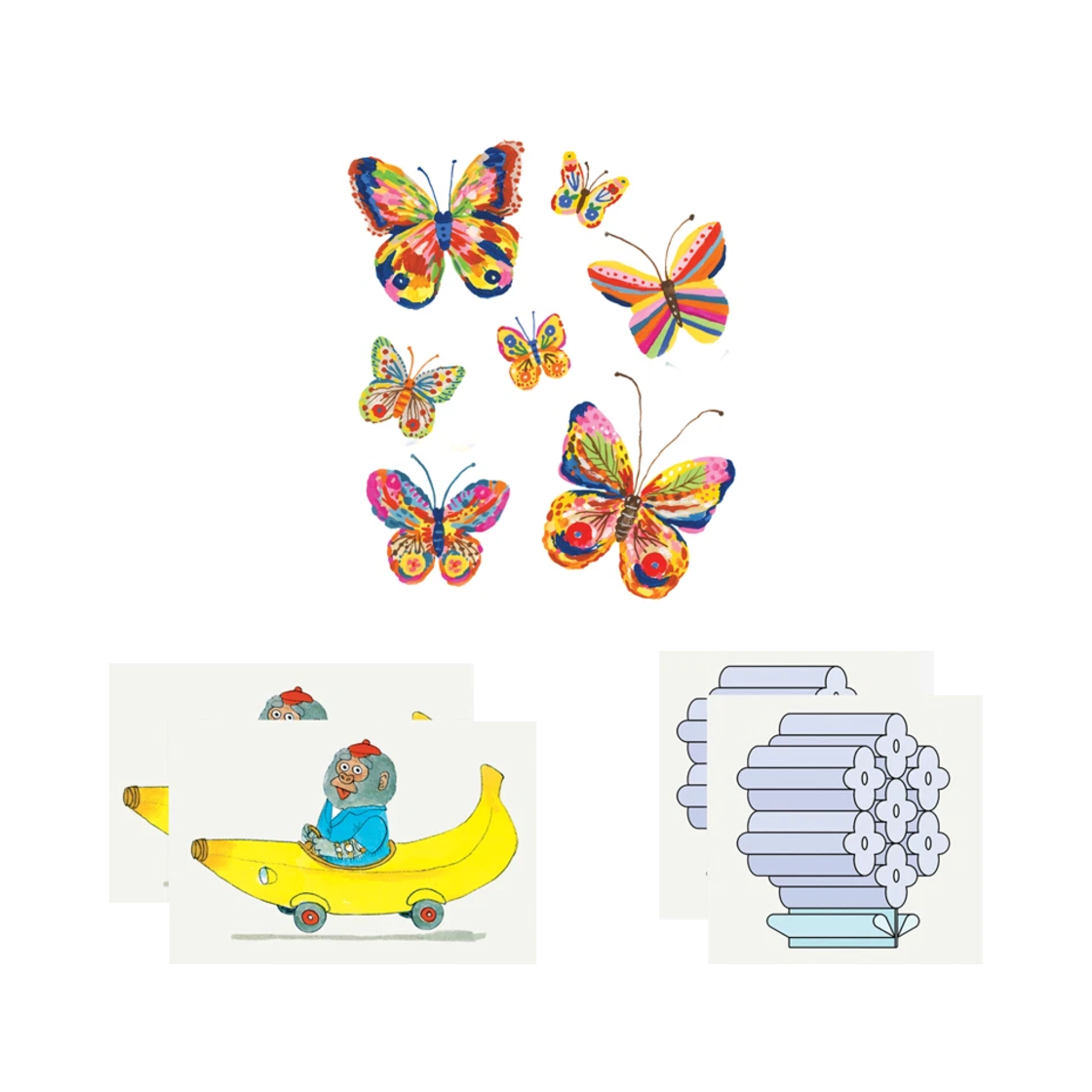 999902 TATTLY Illustration Tattoo Sticker Set