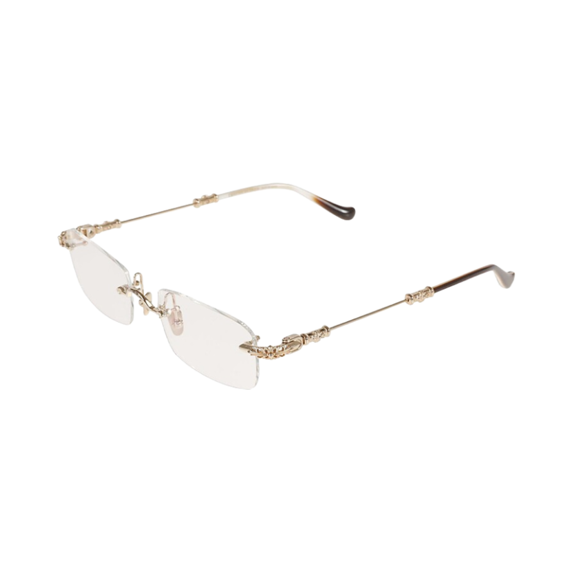 크롬하츠 필스 3 골드 플레이트 브라운 본 브라운 플라스틱(Chrome Hearts Pills III Gold Plated Brown Bone Brown Plastic)