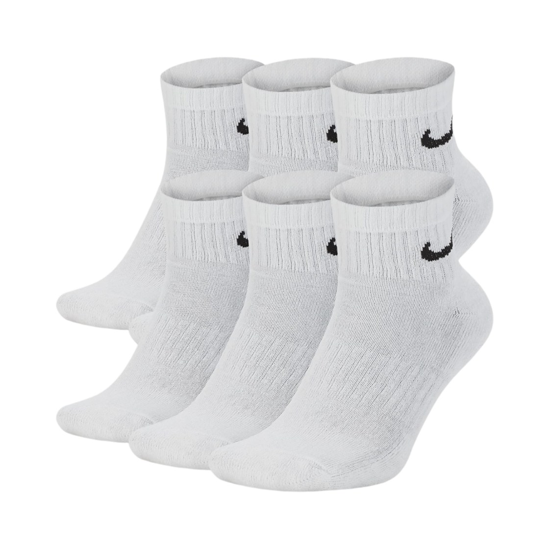 나이키 에브리데이 쿠션드 트레이닝 앵클 삭스 화이트 (6개입/국내 정식 발매 제품)