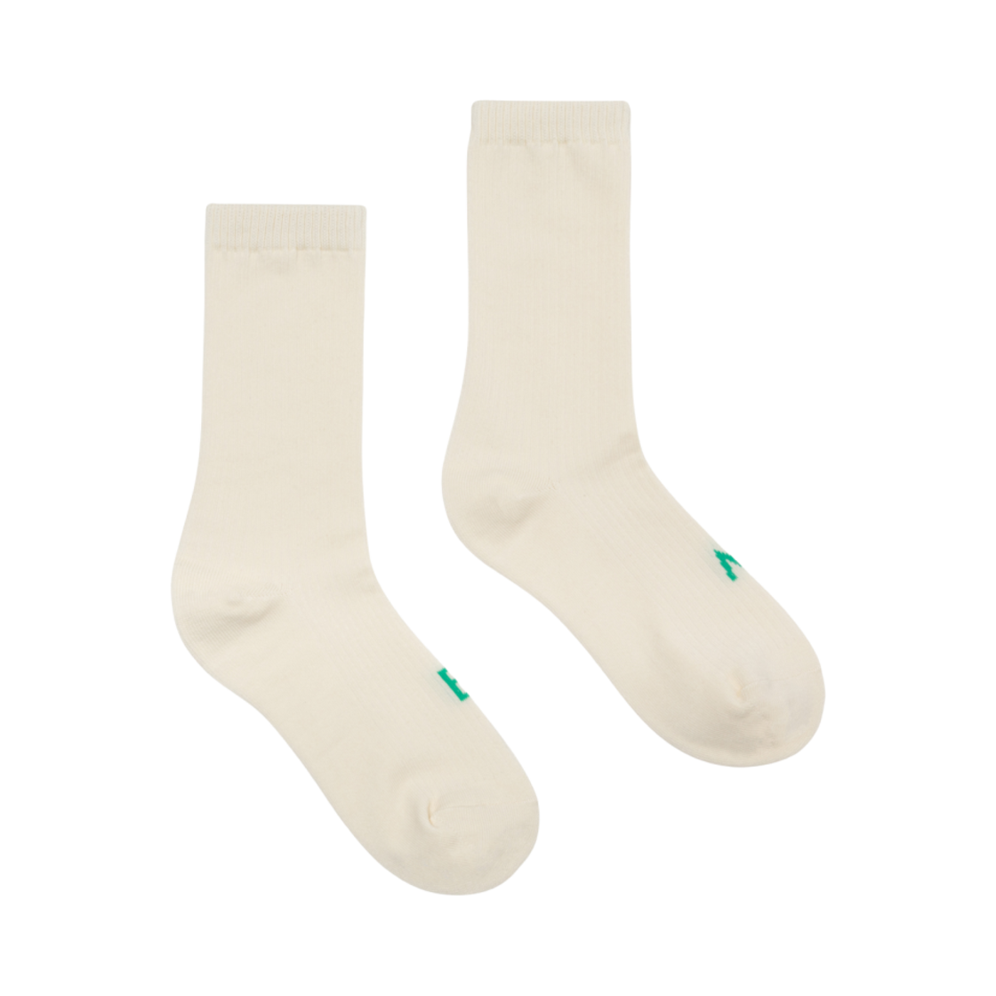 - Budhi Mudra Rib Ankle Socks Ivory