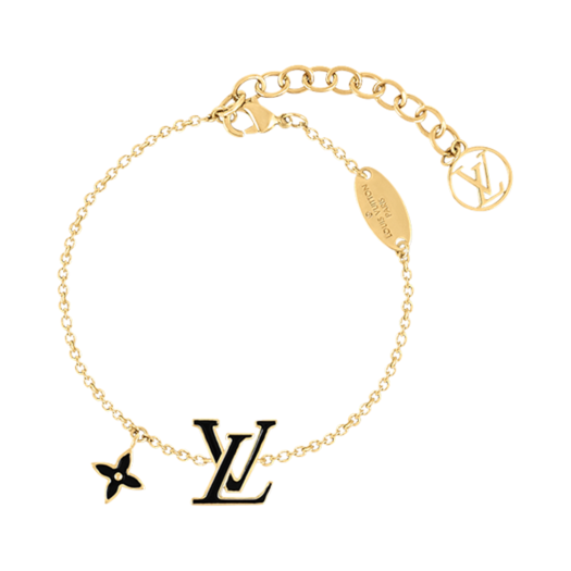 (W) Louis Vuitton LV Iconic Enamel Bracelet S00 Gold