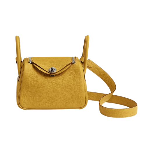 Hermes Lindy Mini Bag Clemence & Palladium Sun
