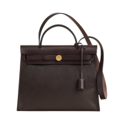 Hermes Herbag Zip 31 Bag Sellier H Berlin Canvas Hunter Cowhide & Gold Ebene Ecru Noir Ebene
