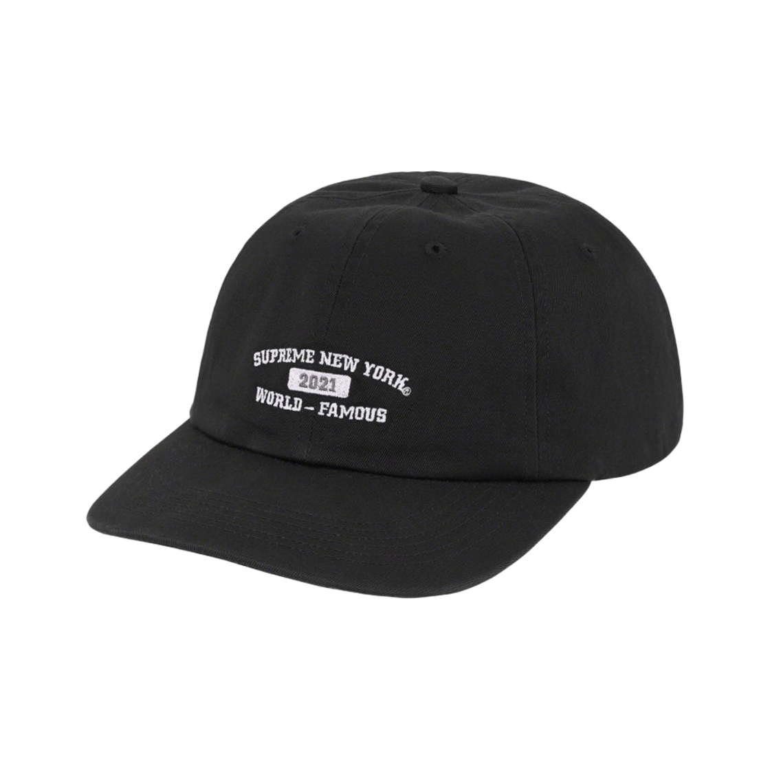 슈프림 월드 페이머스 6-패널 캡 블랙 - 21SS