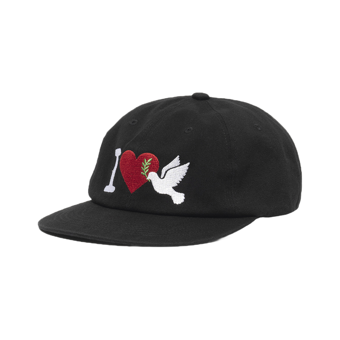 FAS034 FASTLE I Love Peace Washed Cap Black
