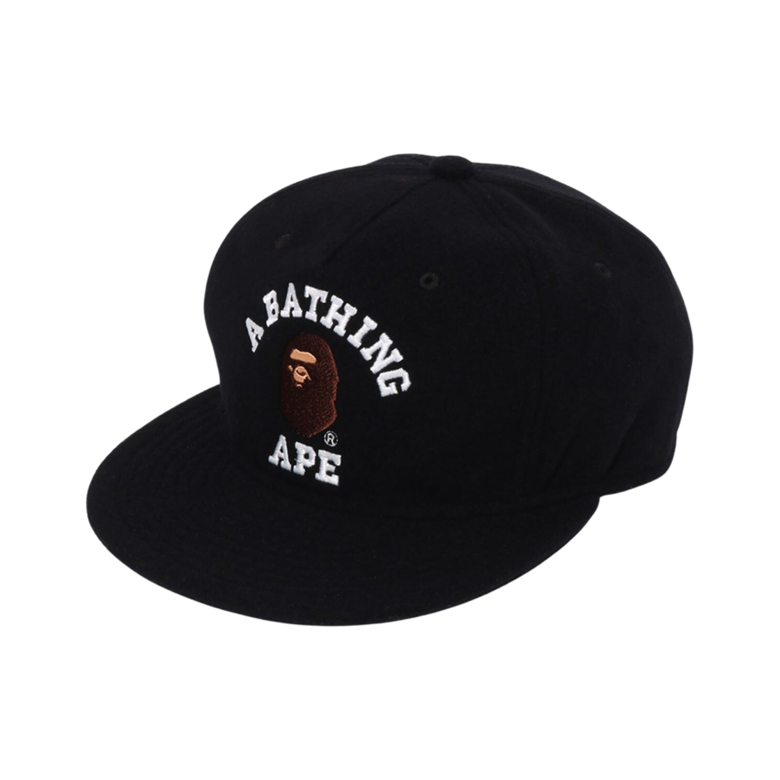 베이프 컬리지 울 캡 블랙