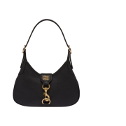Miu Miu Madras Leather Hobo Bag Black