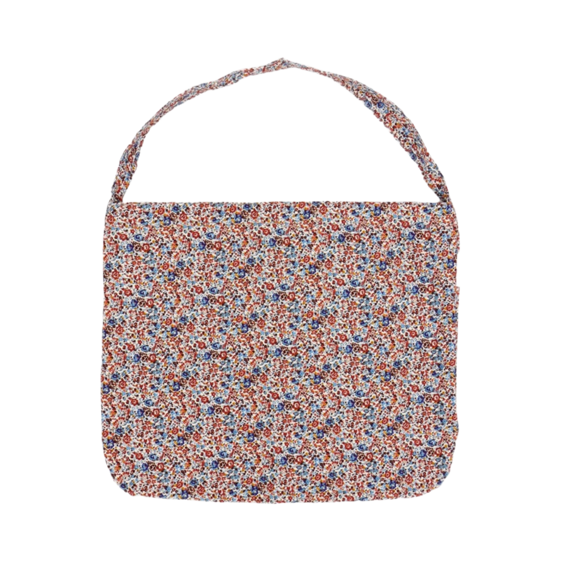 이미스 플라워 코듀로이 에코백 화이트 블루(Emis Flower Corduroy Eco Bag White Blue) - 1
