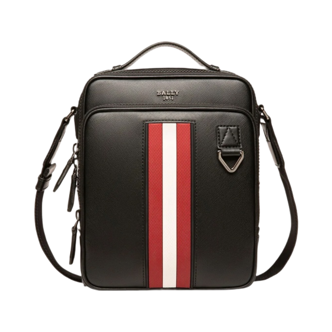 발리 마카오 리사이클 레더 크로스바디백 블랙(Bally Mackao Recycled Leather Crossbody Bag Black) - 1