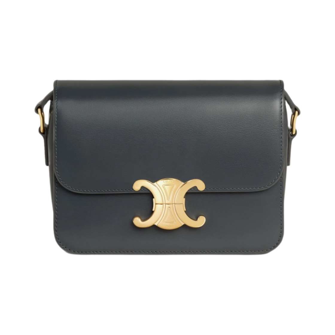 셀린느 샤이니 카프스킨 틴 트리옹프 백 슬레이트 그레이(Celine Teen Triomphe Bag in Shiny Calfskin Slate Grey) - 1